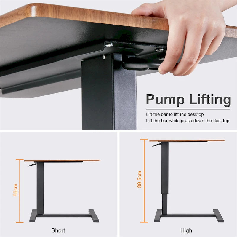 Table d'appoint de canapé réglable pour ordinateur portable en forme de C, table de chevet