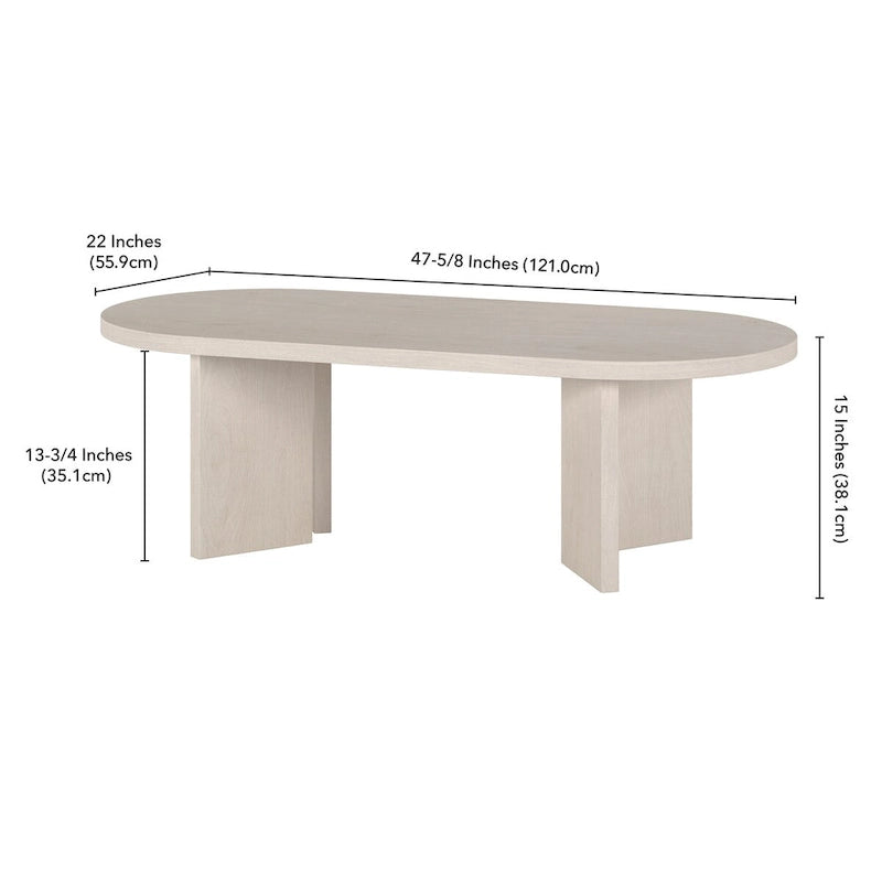 Table basse ovale large Alma 48 - 47,63 de large