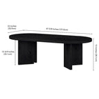 Table basse ovale large Alma 48 - 47,63 de large