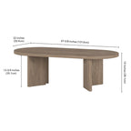 Table basse ovale large Alma 48 - 47,63 de large