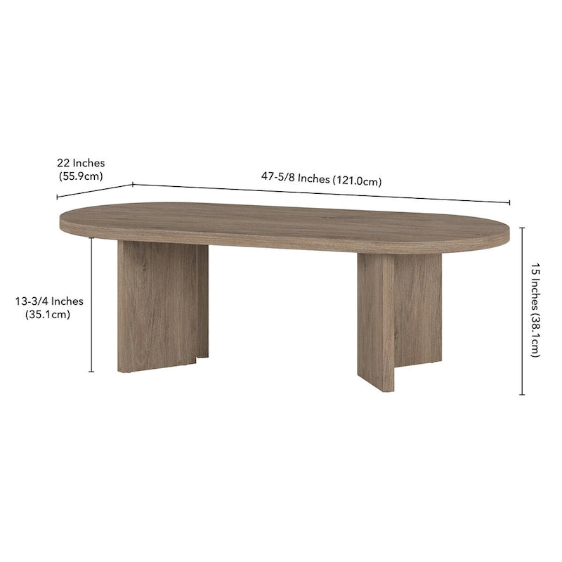 Table basse ovale large Alma 48 - 47,63 de large