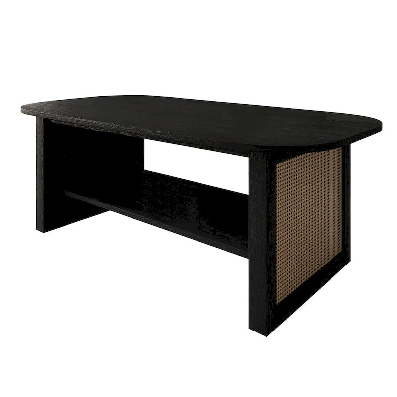 Table basse noire CraftPorch style moderne milieu de siècle