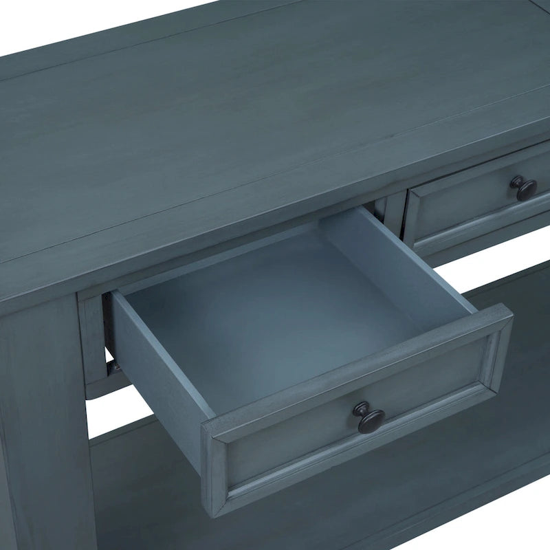Table de canapé avec tiroirs de rangement
