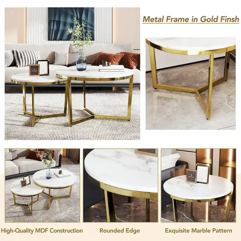 Tables basses gigognes rondes modernes