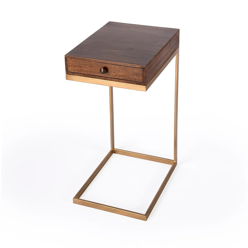 Table d'appoint Alec avec 1 tiroir en forme de C