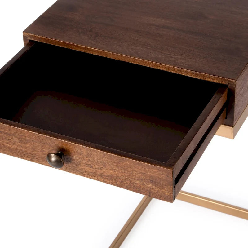 Table d'appoint Alec avec 1 tiroir en forme de C