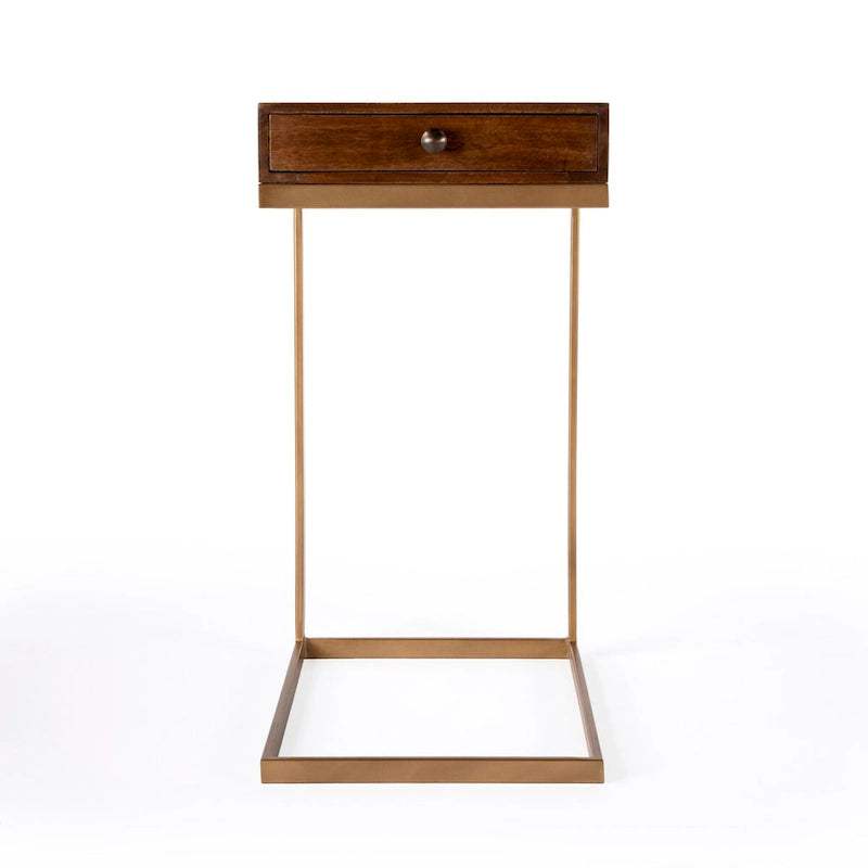 Table d'appoint Alec avec 1 tiroir en forme de C