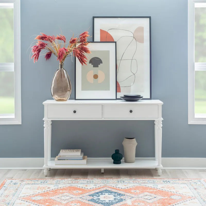 Console Jowin en bois blanc