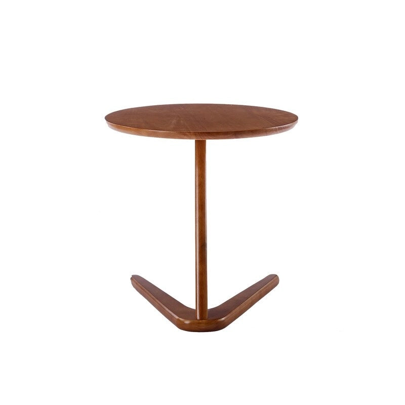 SEYNAR Table d'appoint ronde polyvalente en bois massif ou petite pièce d'appoint