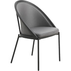 Chaise de salle à manger Urbane en similicuir et pieds en acier thermolaqué par LeisureMod