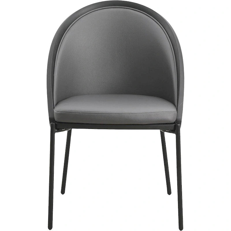 Chaise de salle à manger Urbane en similicuir et pieds en acier thermolaqué par LeisureMod