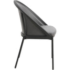 Chaise de salle à manger Urbane en similicuir et pieds en acier thermolaqué par LeisureMod