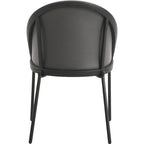 Chaise de salle à manger Urbane en similicuir et pieds en acier thermolaqué par LeisureMod