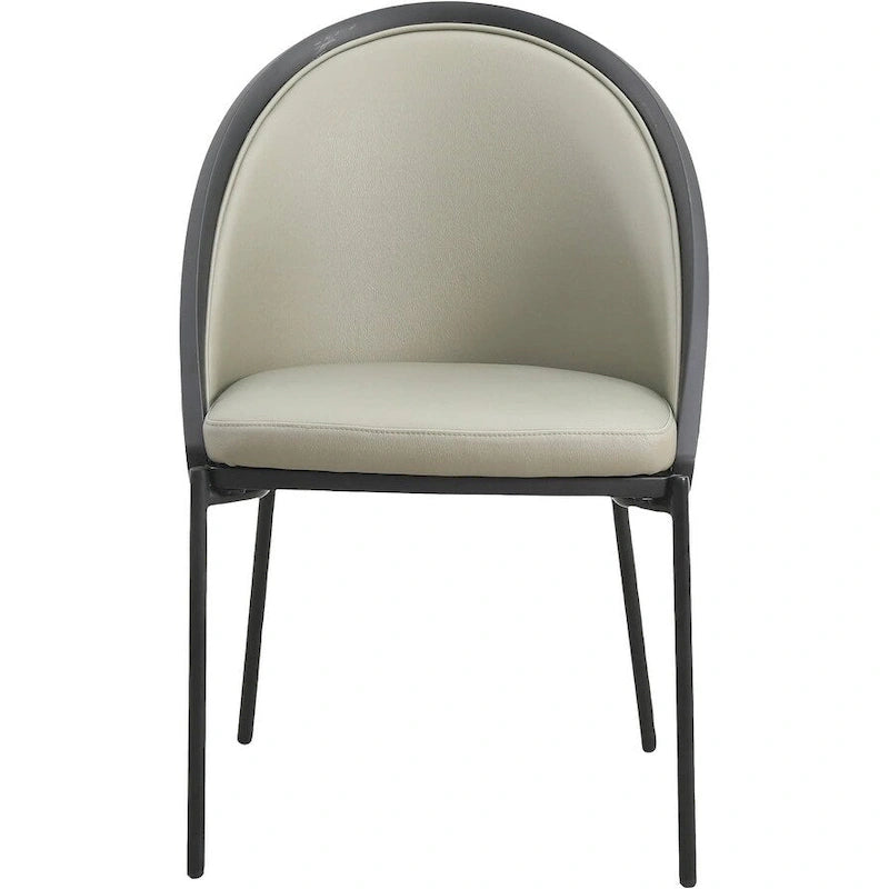 Chaise de salle à manger Urbane en similicuir et pieds en acier thermolaqué par LeisureMod