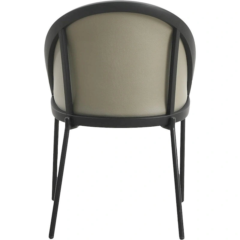 Chaise de salle à manger Urbane en similicuir et pieds en acier thermolaqué par LeisureMod