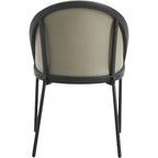 Chaise de salle à manger Urbane en similicuir et pieds en acier thermolaqué par LeisureMod