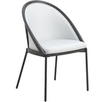 Chaise de salle à manger Urbane en similicuir et pieds en acier thermolaqué par LeisureMod