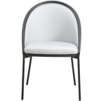 Chaise de salle à manger Urbane en similicuir et pieds en acier thermolaqué par LeisureMod