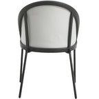 Chaise de salle à manger Urbane en similicuir et pieds en acier thermolaqué par LeisureMod