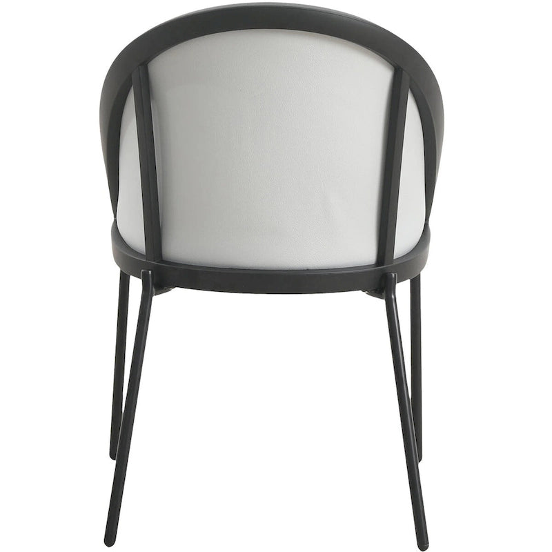 Chaise de salle à manger Urbane en similicuir et pieds en acier thermolaqué par LeisureMod