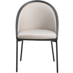 Chaise de salle à manger Urbane en similicuir et pieds en acier thermolaqué par LeisureMod