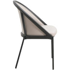 Chaise de salle à manger Urbane en similicuir et pieds en acier thermolaqué par LeisureMod