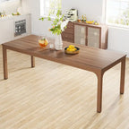 Table de salle à manger de 199,9 cm, grande table en bois avec pieds en métal pour salon, cuisine