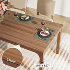 Table de salle à manger de 199,9 cm, grande table en bois avec pieds en métal pour salon, cuisine