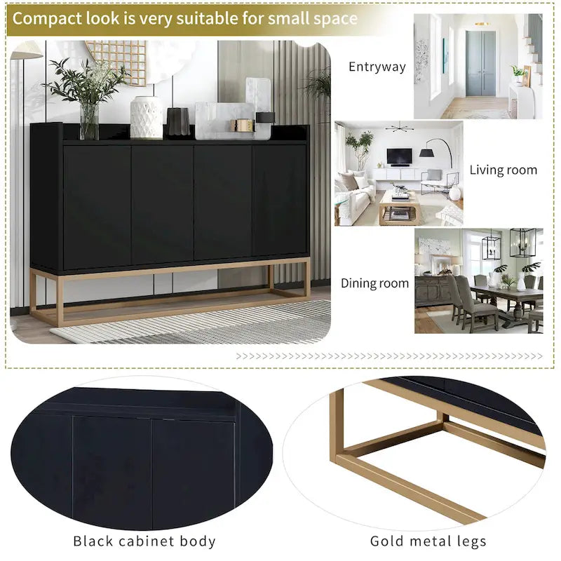 Buffet de cuisine, commode, bar à café, meuble de rangement d'appoint, table de service