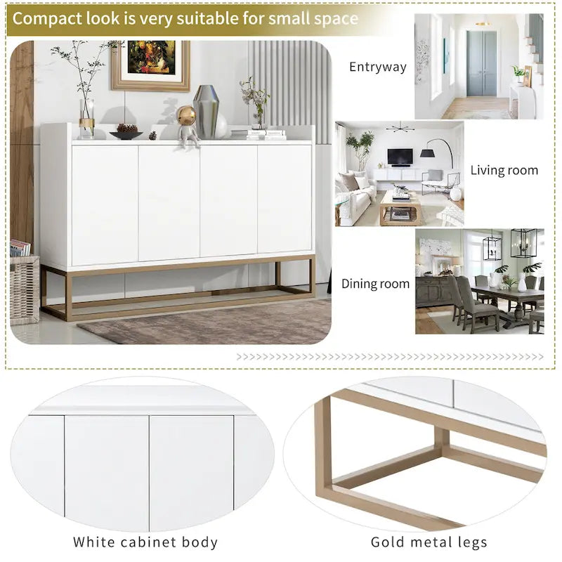 Buffet de cuisine, commode, bar à café, meuble de rangement d'appoint, table de service
