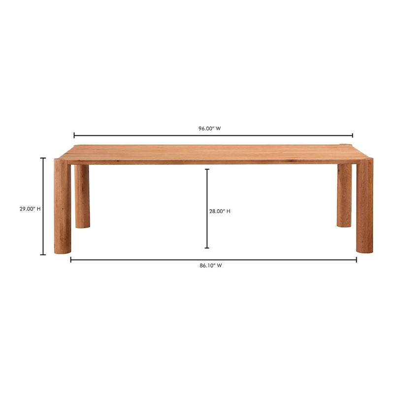 Aurelle Home Posy Modern Solid Oak Dinning Table