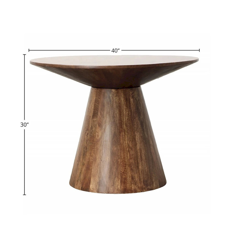Table de salle à manger Chelsea 40 en bois de manguier, marron moyen