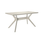 Table de salle à manger rectangulaire à chevrons, pieds croisés, 60 po