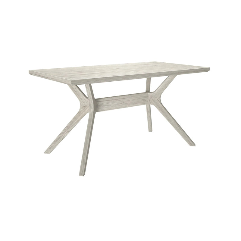 Table de salle à manger rectangulaire à chevrons, pieds croisés, 60 po