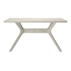 Table de salle à manger rectangulaire à chevrons, pieds croisés, 60 po