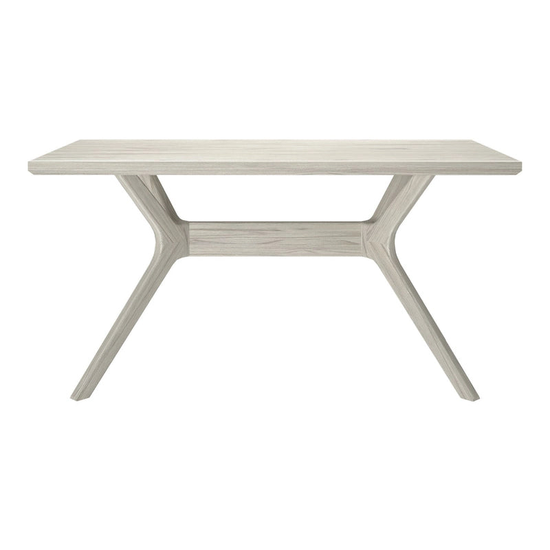 Table de salle à manger rectangulaire à chevrons, pieds croisés, 60 po