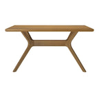 Table de salle à manger rectangulaire à chevrons, pieds croisés, 60 po