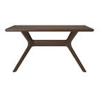 Table de salle à manger rectangulaire à chevrons, pieds croisés, 60 po