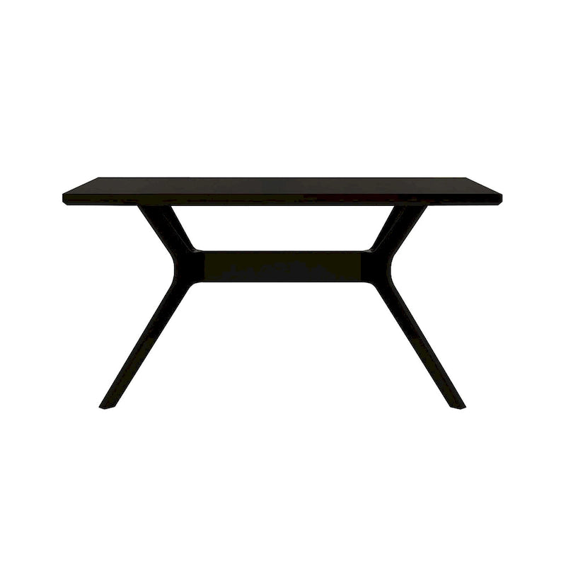 Table de salle à manger rectangulaire à chevrons, pieds croisés, 60 po