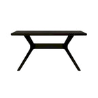 Table de salle à manger rectangulaire à chevrons, pieds croisés, 60 po
