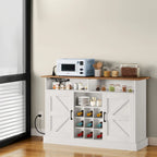 Meuble de bar à café 52Farmhouse avec étagère flottante – 15,75P x 52L x 34H