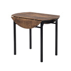 3 Piece Drop Leaf Dining Table Set, Modern Counter Height Round Dining Set with 2 Chairs, Wood Small Kitchen Table Set