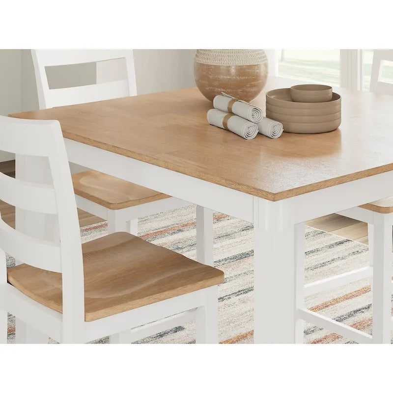 Signature Design by Ashley Gesthaven Counter Height Dining Table and 4 Barstools (Set of 5)