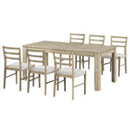 Ensemble de salle à manger en bois 7 pièces avec rallonge de 12 pouces