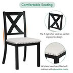6-Piece Extendable Dining Table Set with 4 Chairs and Bench