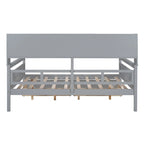 Full Size Wood Daybed with Bedside Shelf and Two Drawers