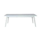 Ensemble de table rectangulaire Capeside Cottage blanc et noir 6 pièces