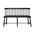 Ensemble de table rectangulaire Capeside Cottage blanc et noir 6 pièces