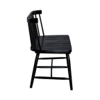 Ensemble de table rectangulaire Capeside Cottage blanc et noir 6 pièces