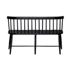 Ensemble de table rectangulaire Capeside Cottage blanc et noir 6 pièces
